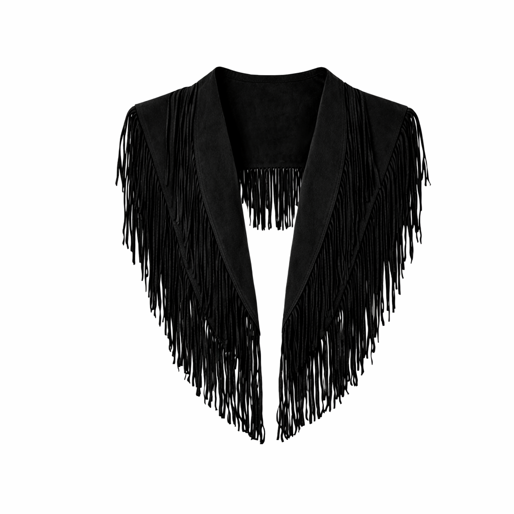 Suede Fringe Collar