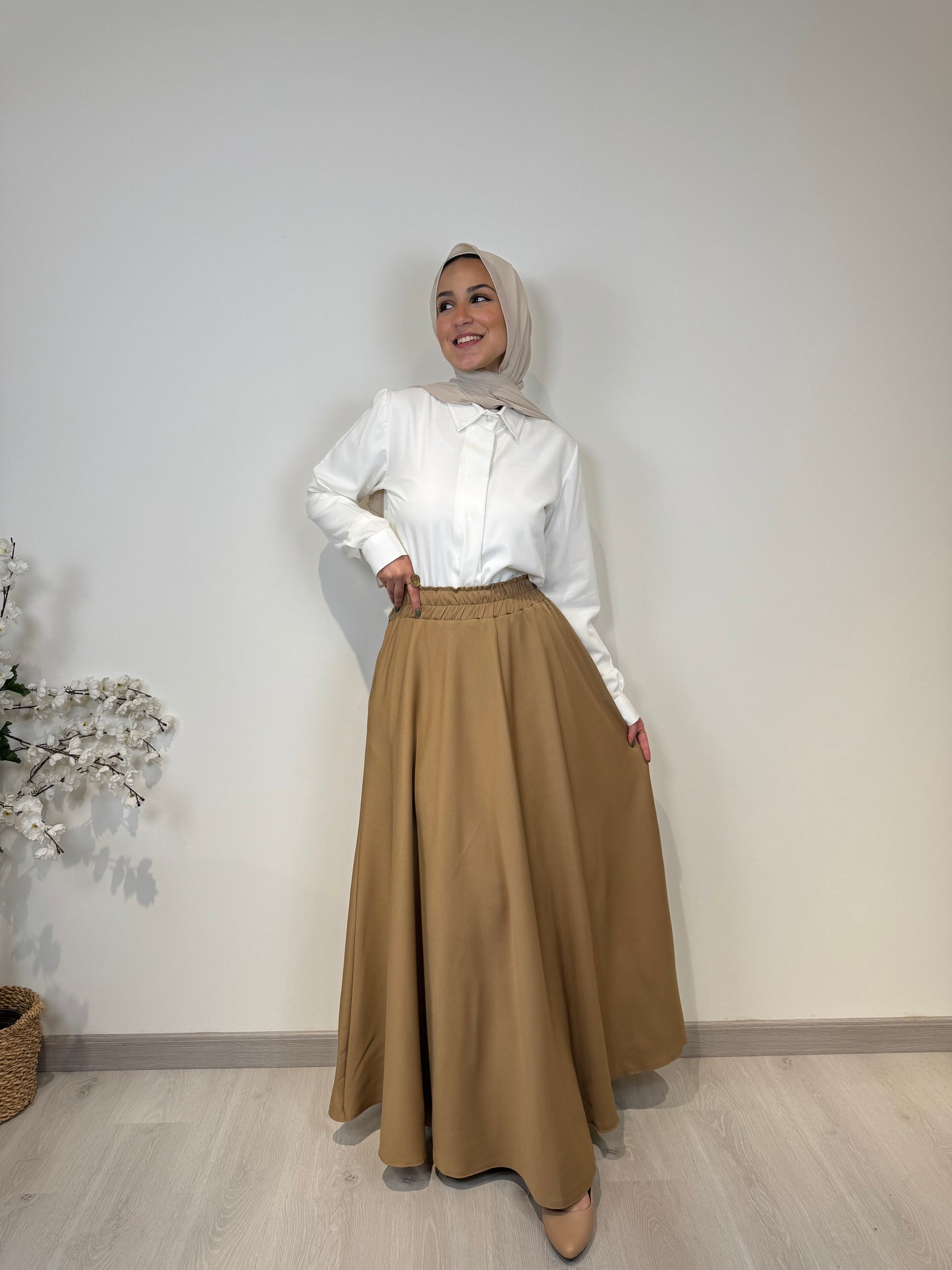 Crepe Cloche Skirt