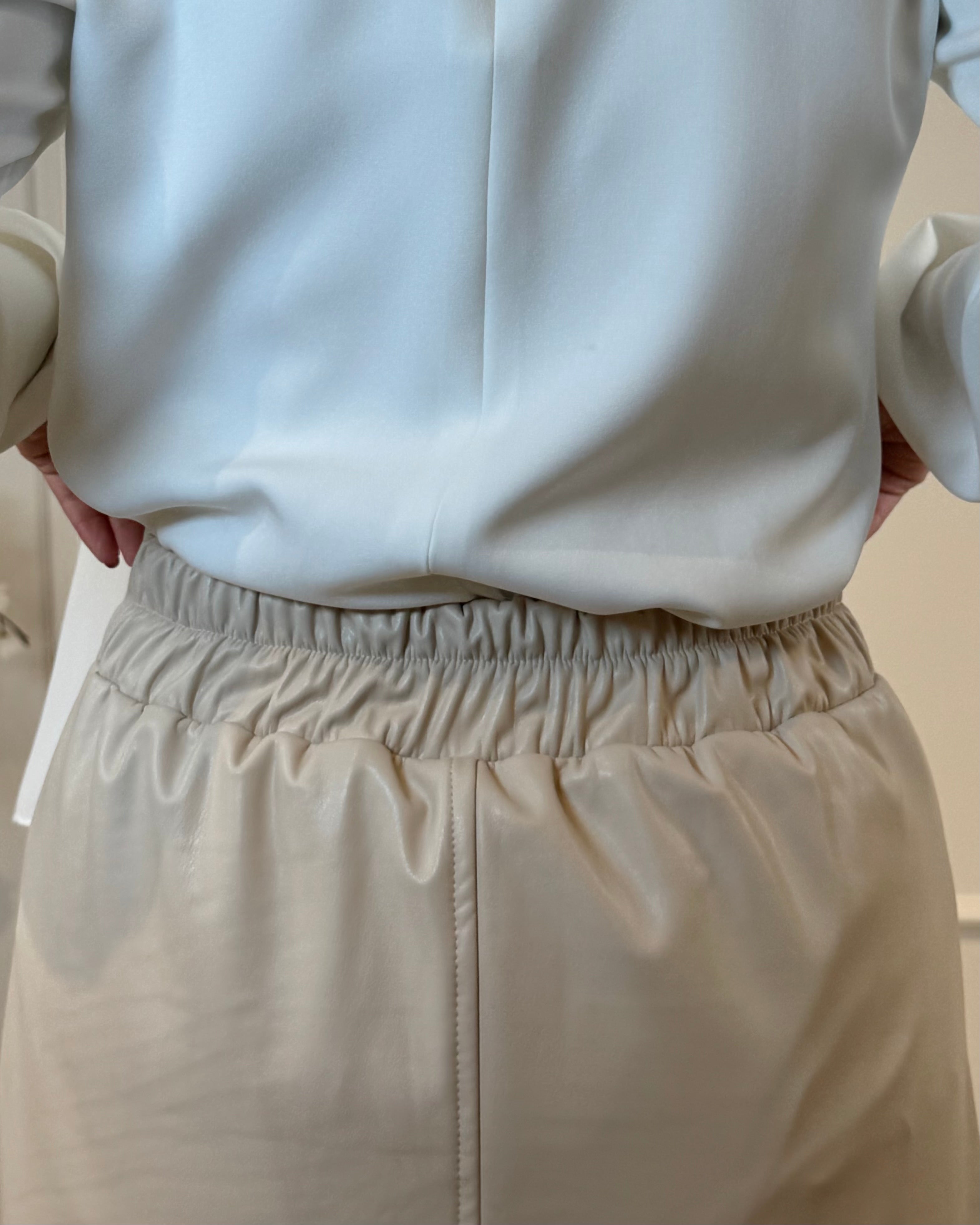 Leather Half Cloche Skirt