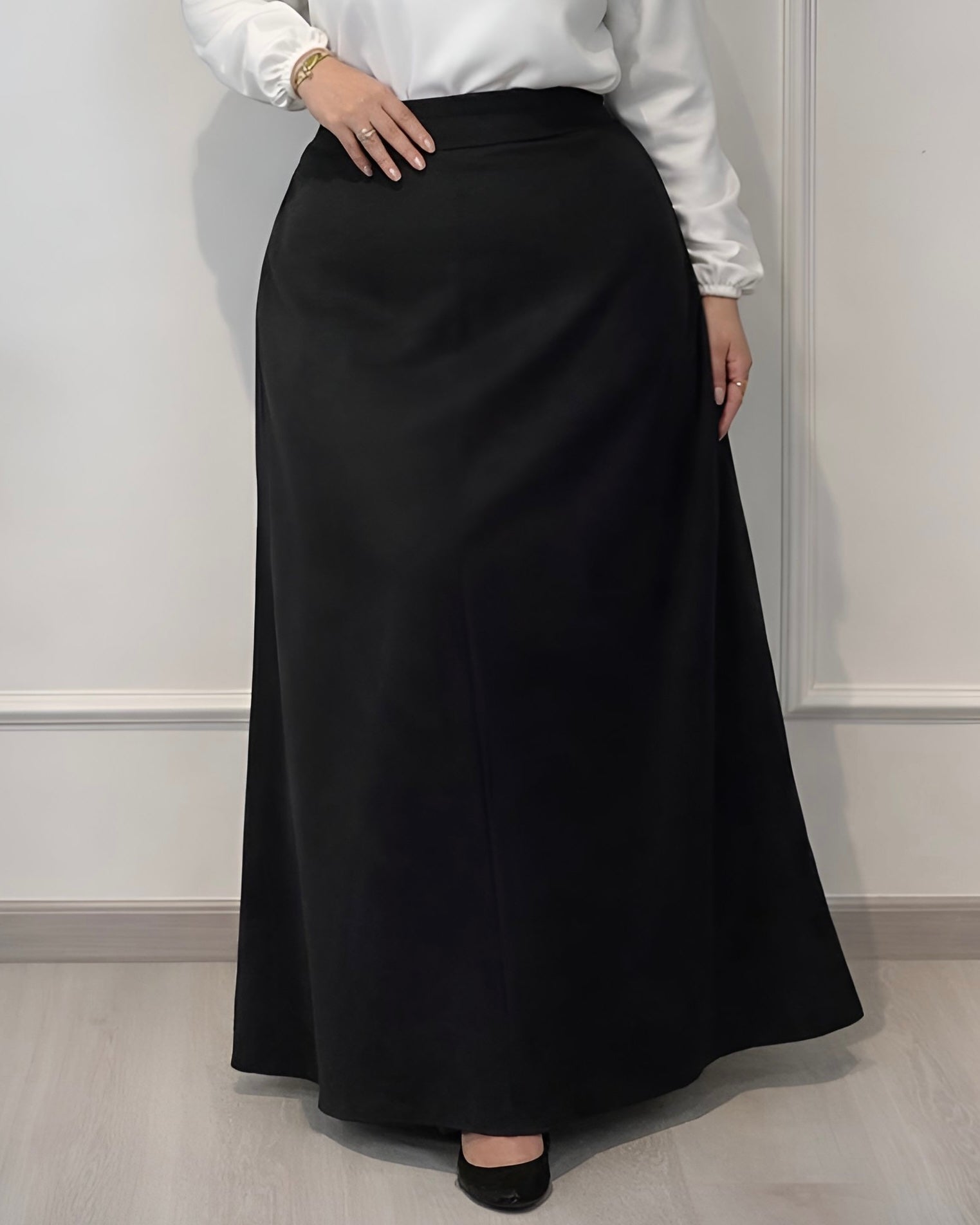 Suede Half Cloche Skirt