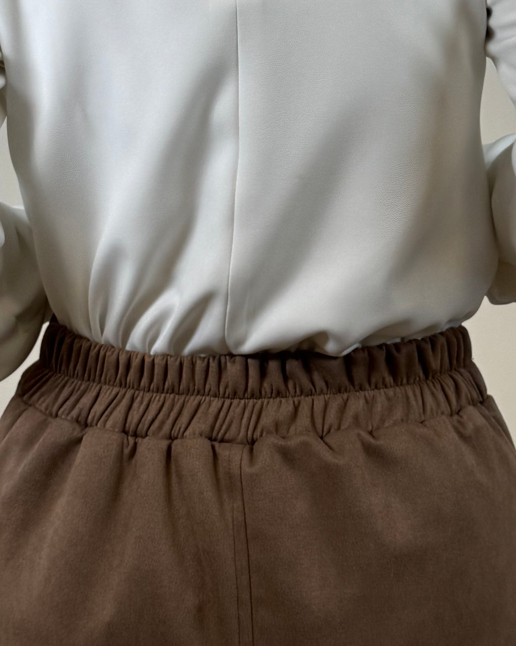 Suede Half Cloche Skirt