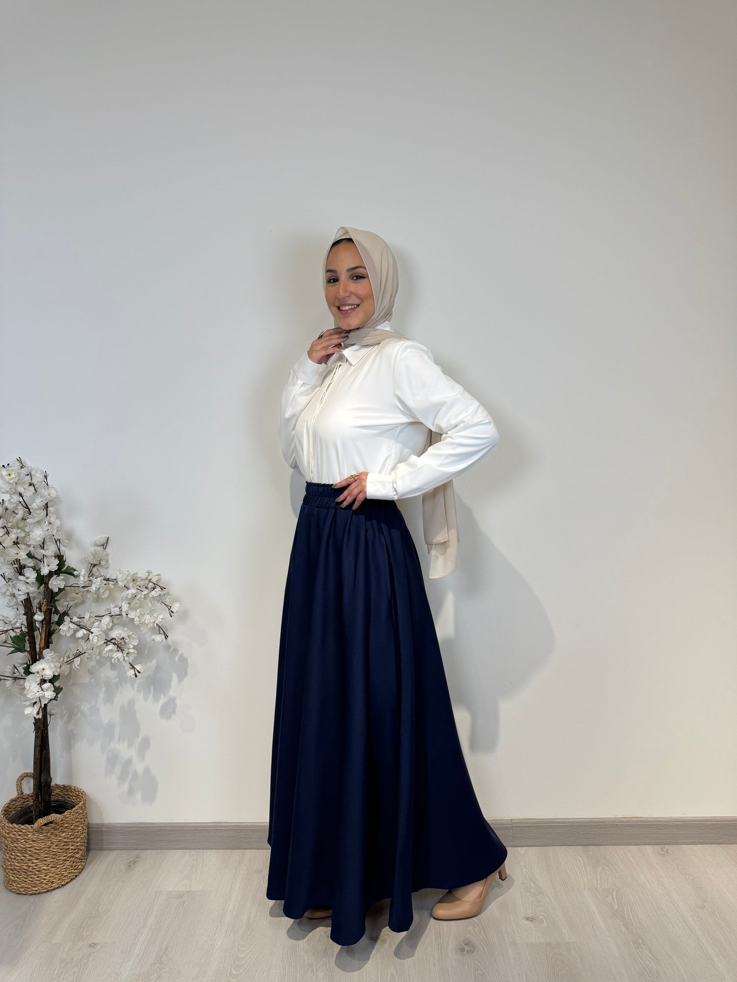 Crepe Cloche Skirt