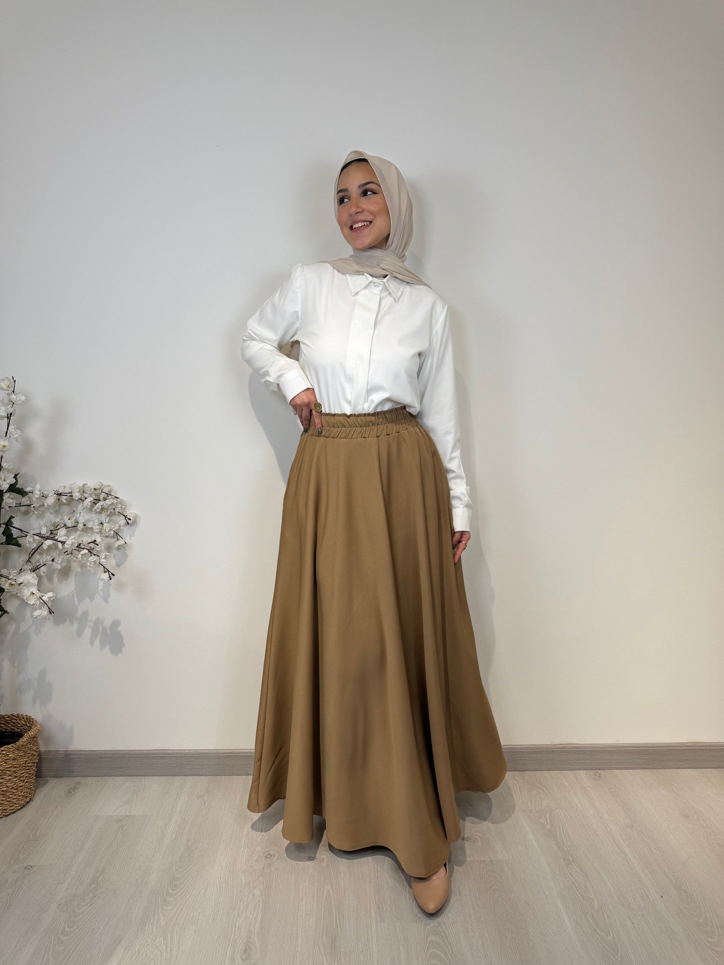 Crepe Cloche Skirt