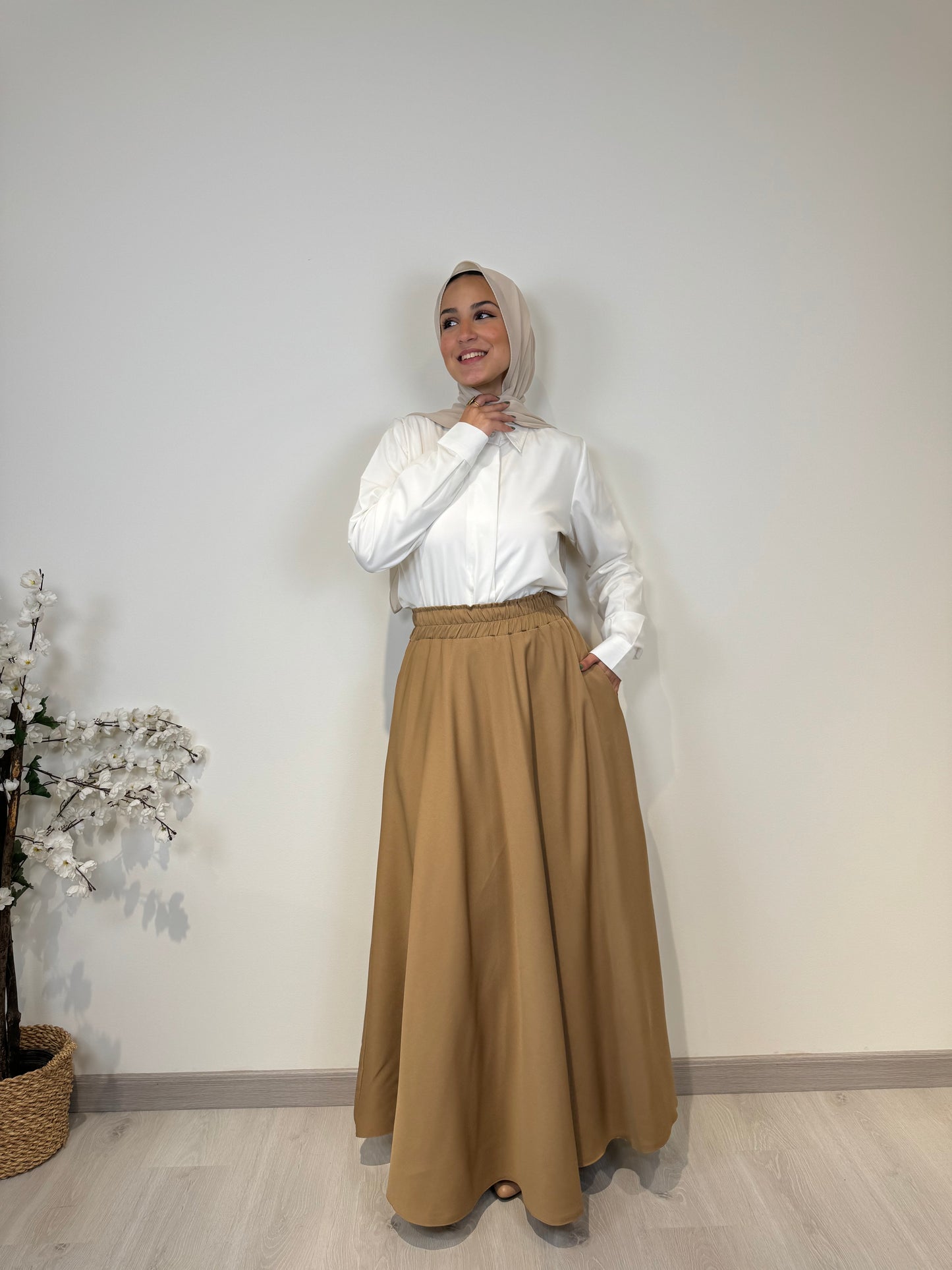 Crepe Cloche Skirt