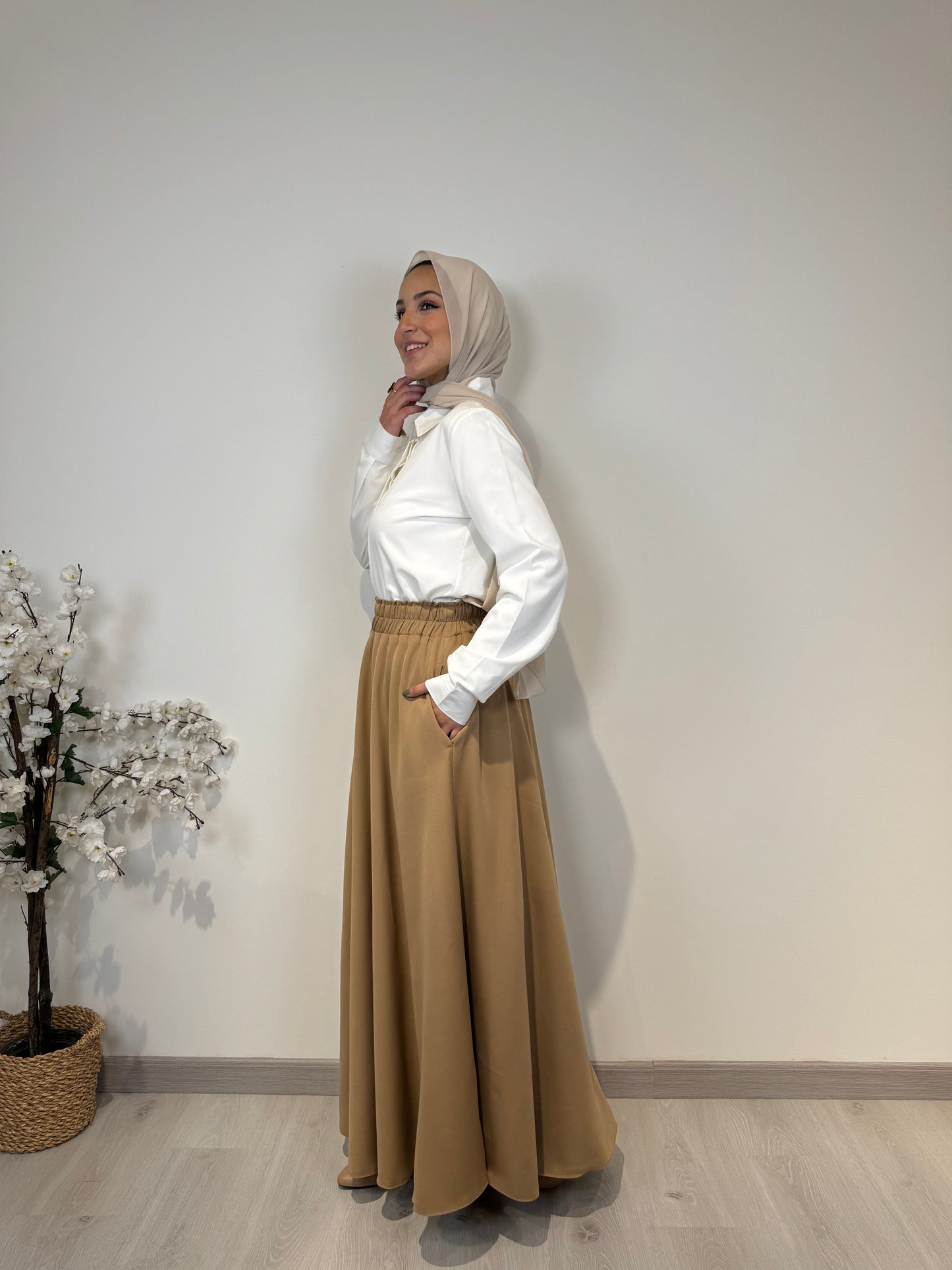 Crepe Cloche Skirt