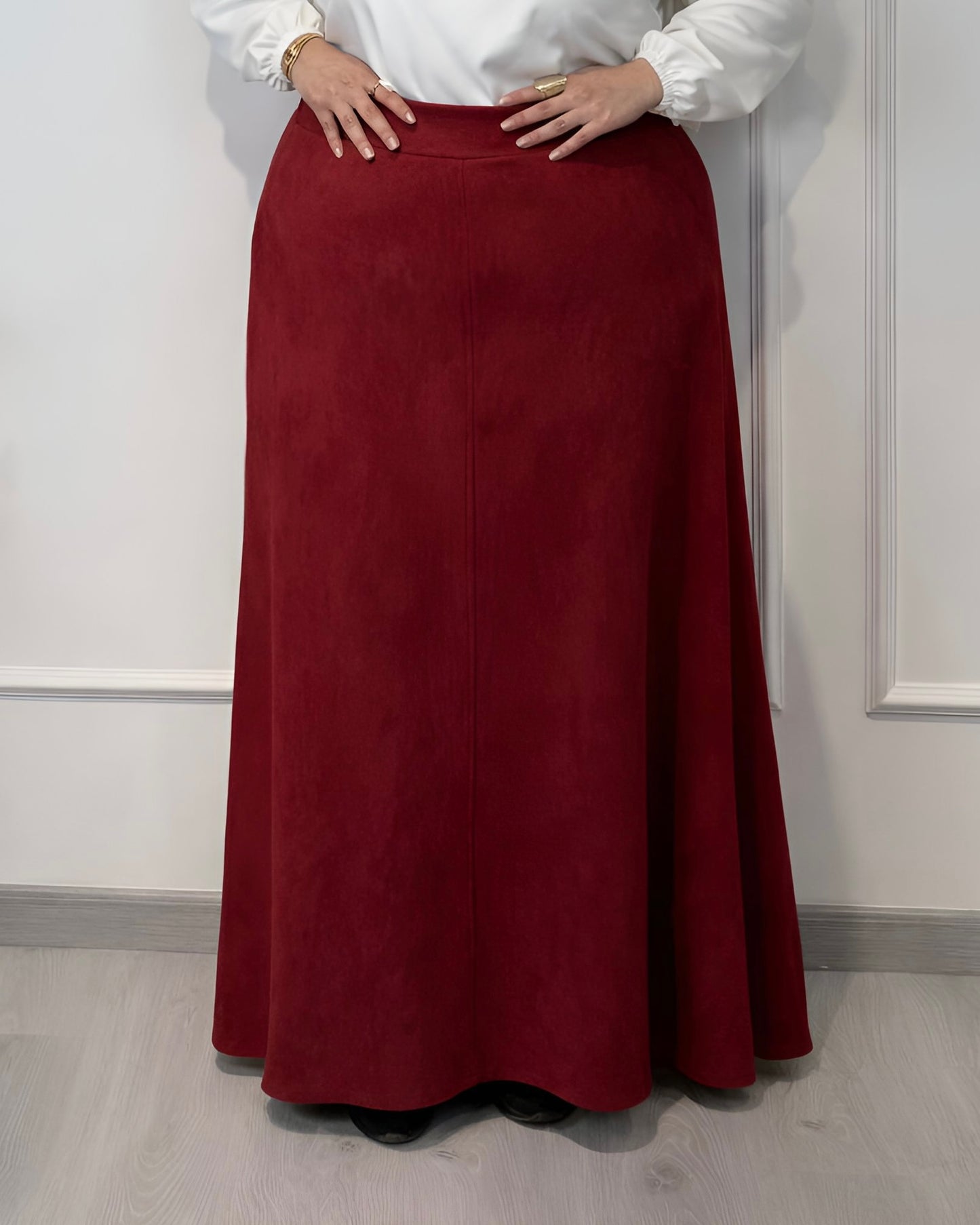 Suede Half Cloche Skirt