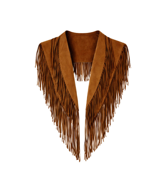 Suede Fringe Collar