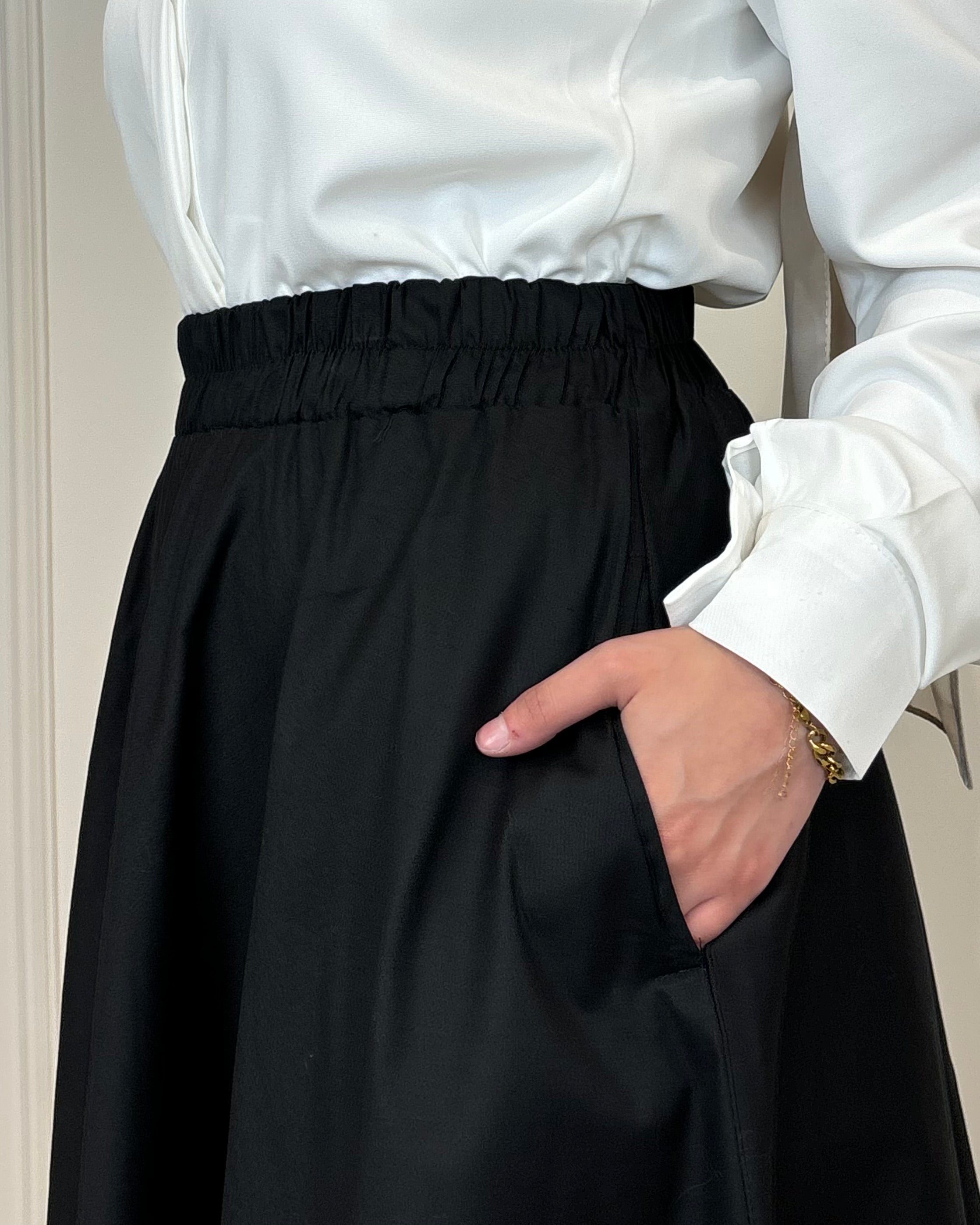 Gabardine Full Cloche Skirt