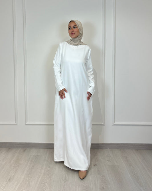 Crepe Rosaline Basic Dress -Long Sleeves