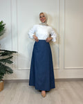 Denim Half Cloche Skirt