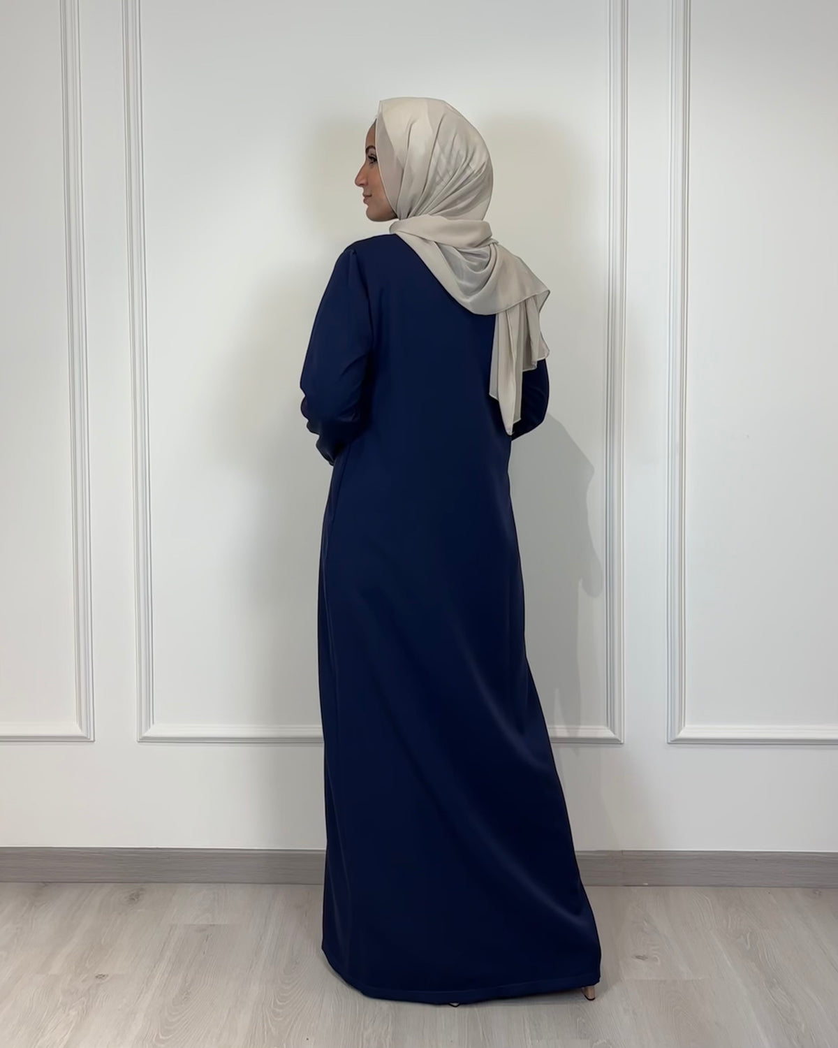فستان كريب روزالين - أكمام طويلة