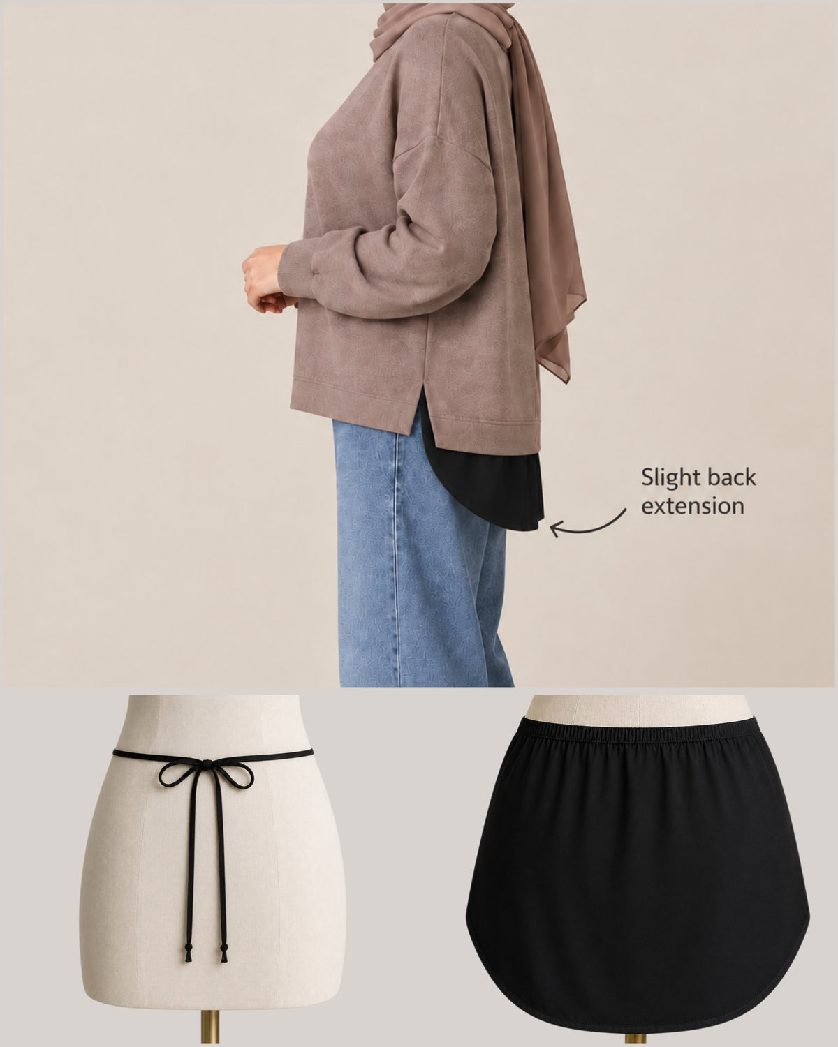 Back Shirt Extender-Front Tie