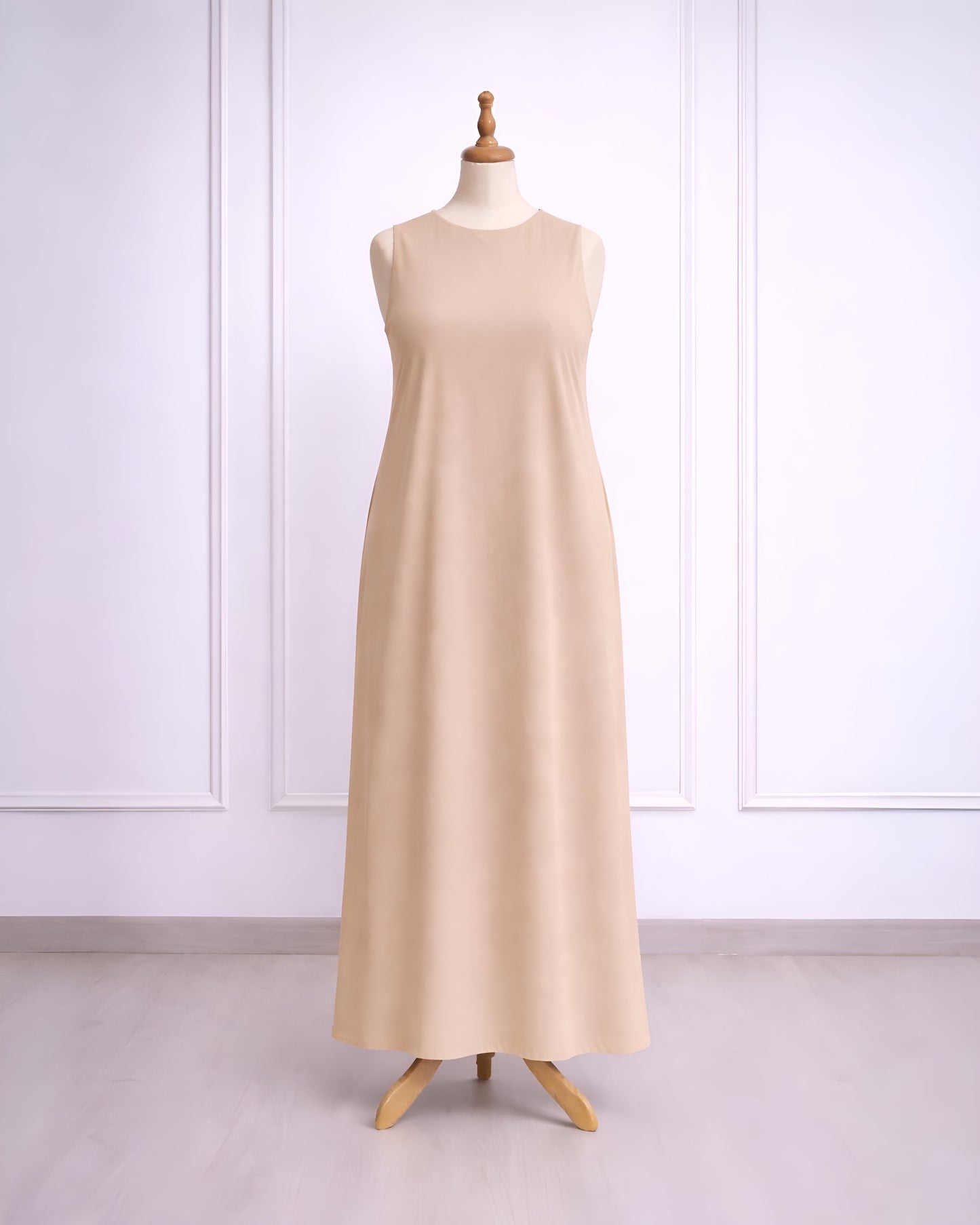 Rosetta lining maxi dress for modest layering under dresses and abayas made from lightweight smooth lining fabr