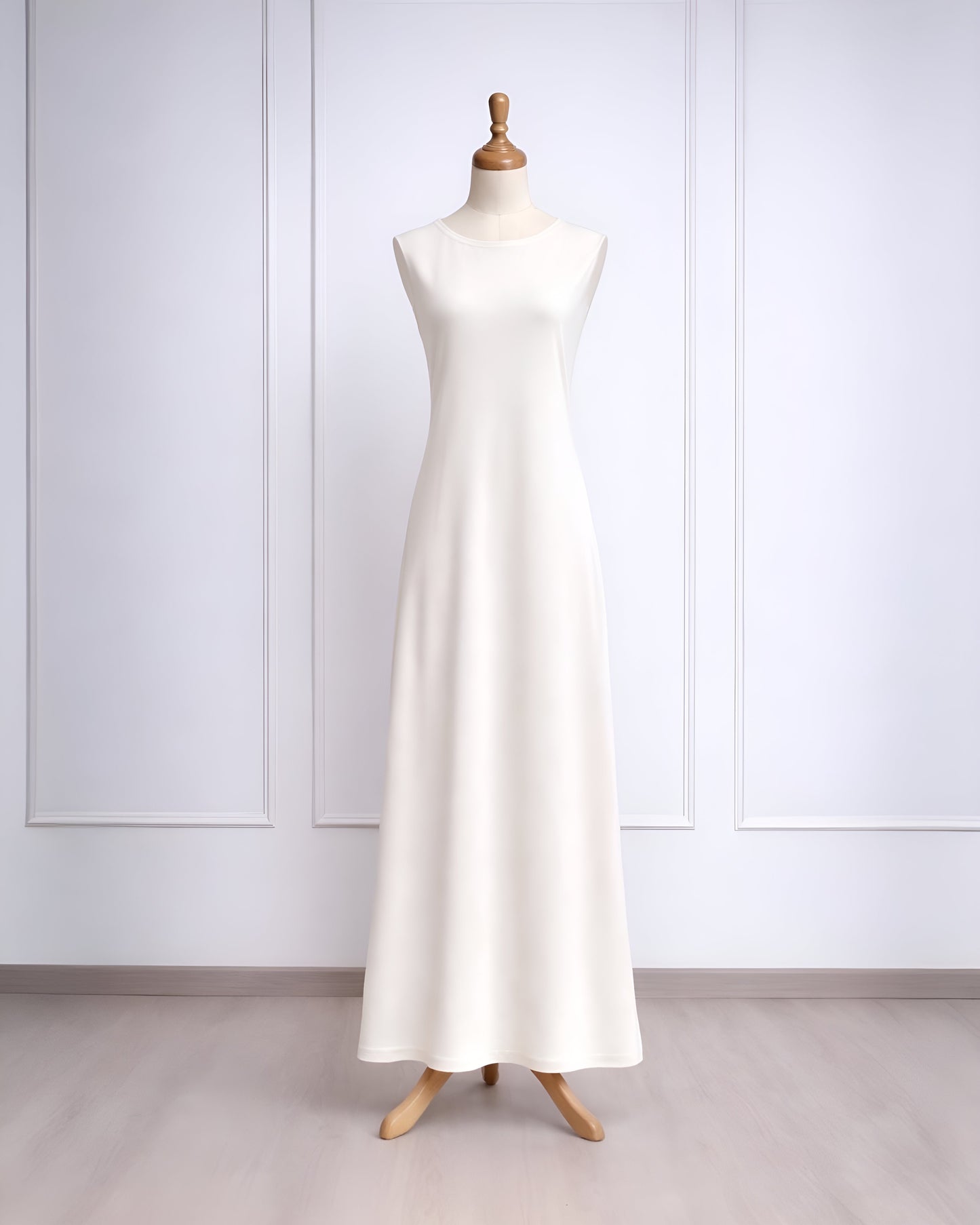 Rosetta lining maxi dress for modest layering under dresses and abayas made from lightweight smooth lining fabric