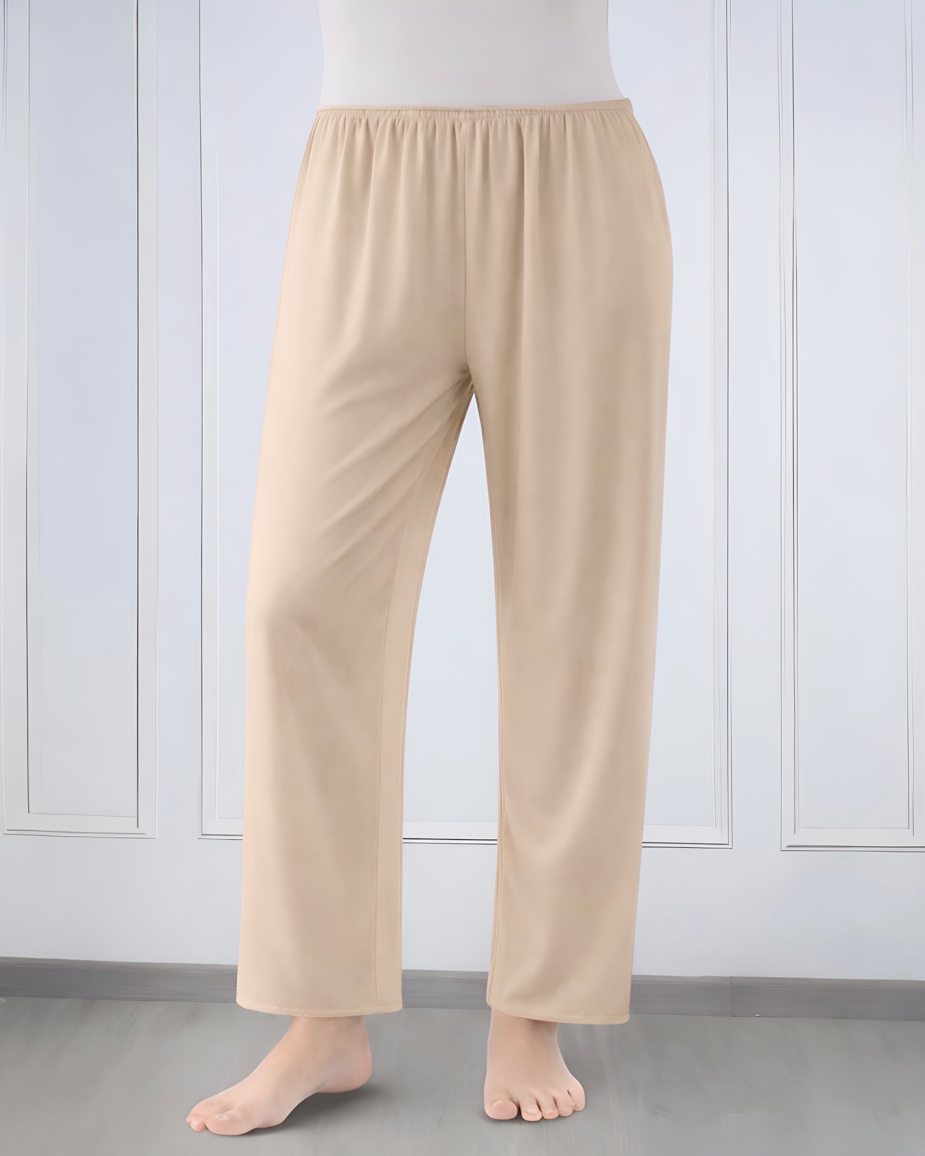 Lightweight rosetta lining pants worn under skirts and dresses, beige color, length 100 cm