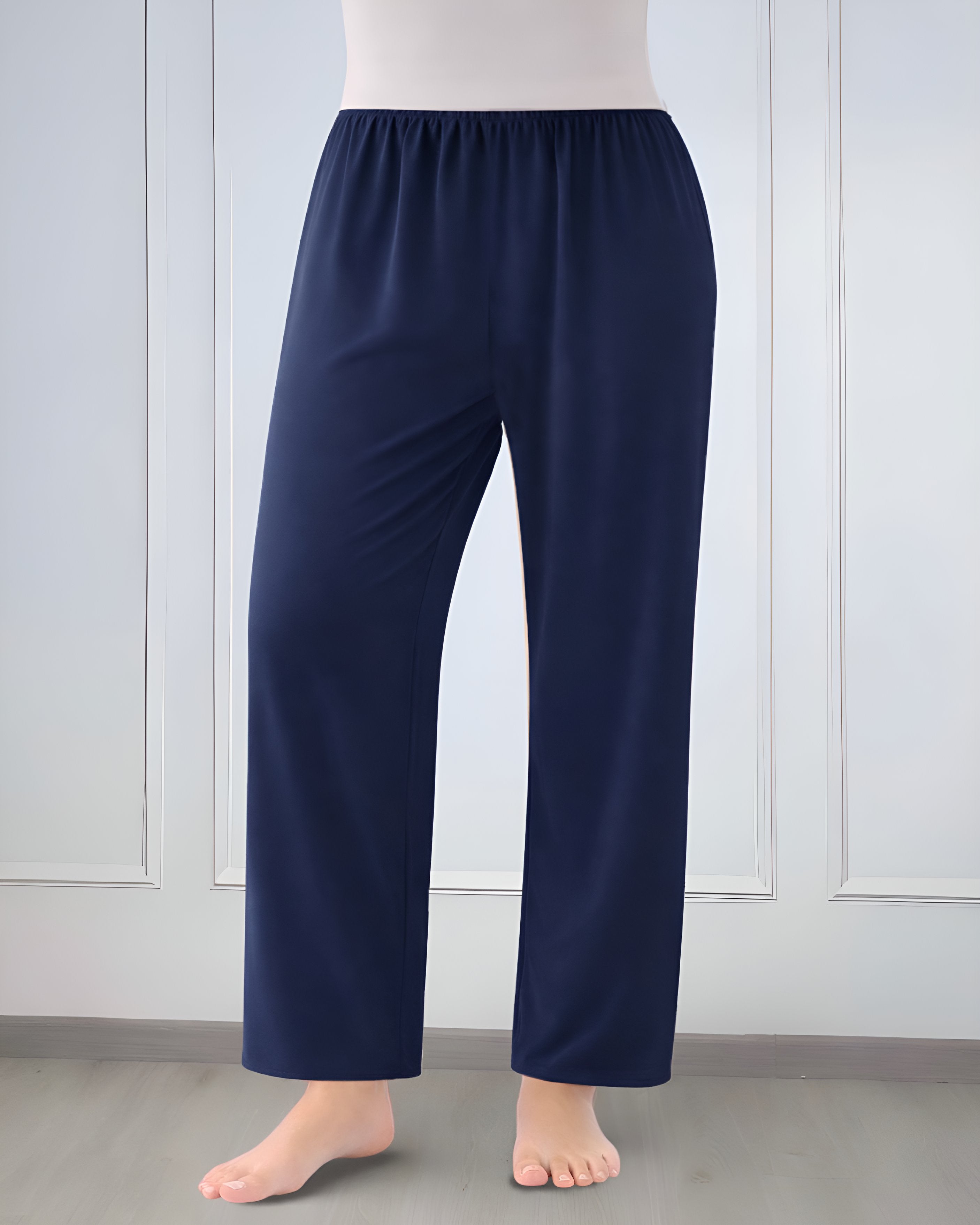 Lightweight rosetta lining pants worn under skirts and dresses, navy color, length 100 cm
