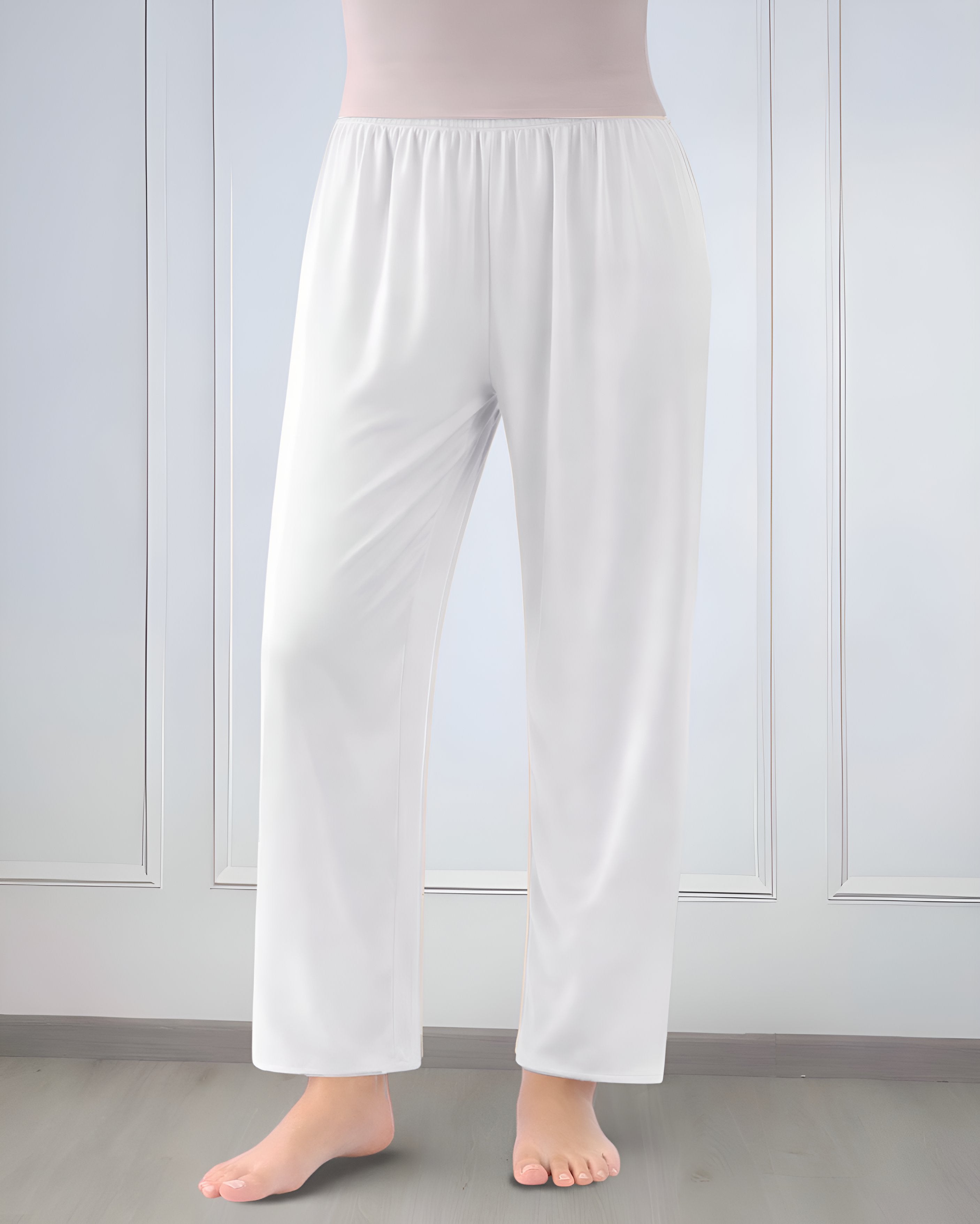Lightweight rosetta lining pants worn under skirts and dresses, off-white color, length 100 cm